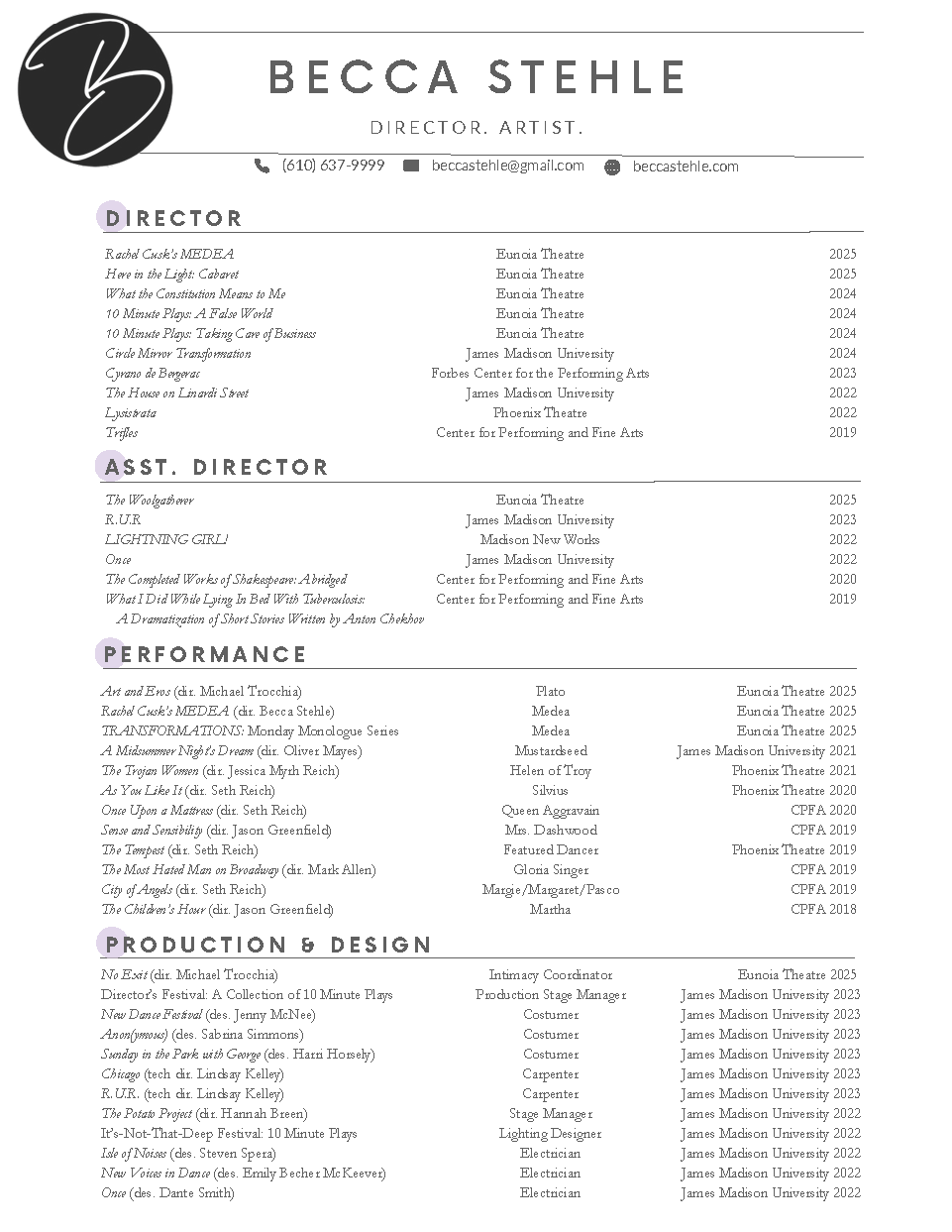 BECCA STEHLE-CV_Page_1